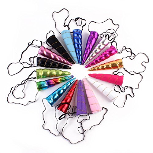 Upxiang - Diadema para niños y niñas, precioso diseño de cuerno de unicornio, para Halloween, Navidad y fiesta de cumpleaños, tocado decorativo