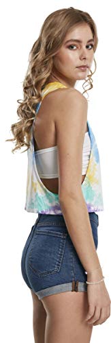 Urban Classics Ladies Short Tie Dye Loose Tank-Top Camiseta, Pastel, XL para Mujer