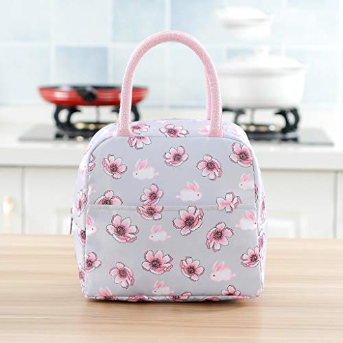 URIBAKY * Bolsa Con Aislamiento TéRmico Para Alimentos, Lonchera De Lona, Impermeable, PortáTil; Bolso De La Mano De Alimentos, 4 PatróN Lindo Para Su EleccióN