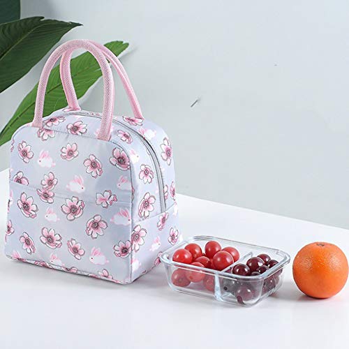 URIBAKY * Bolsa Con Aislamiento TéRmico Para Alimentos, Lonchera De Lona, Impermeable, PortáTil; Bolso De La Mano De Alimentos, 4 PatróN Lindo Para Su EleccióN