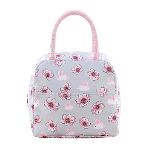 URIBAKY * Bolsa Con Aislamiento TéRmico Para Alimentos, Lonchera De Lona, Impermeable, PortáTil; Bolso De La Mano De Alimentos, 4 PatróN Lindo Para Su EleccióN