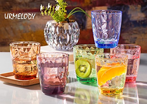 Urmelody - Vasos de plástico acrílico reciclado irrompible - Juego de 4 - En 4 colores variados, 6 Colors, 6er-Set