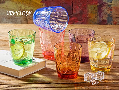 Urmelody - Vasos de plástico acrílico reciclado irrompible - Juego de 4 - En 4 colores variados, 6 Colors, 6er-Set