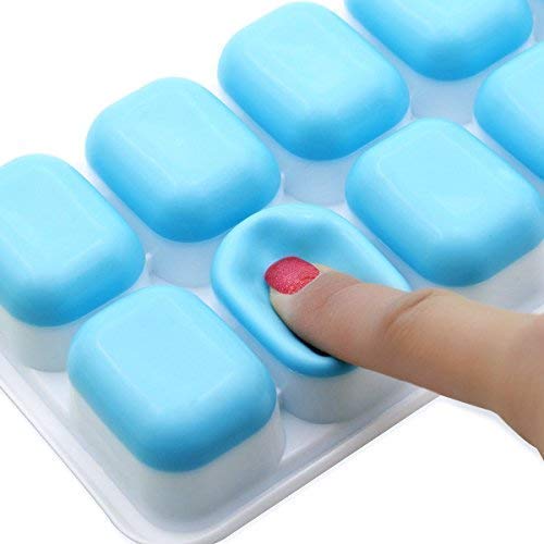 US Sense Bandejas de Hielo-Bandejas de Silicona de Calidad Profesional-Hacer Cubitos Hielo para Agua,Cóctel y Otras Bebidas (Paquete de 6 con Diferentes Colores)