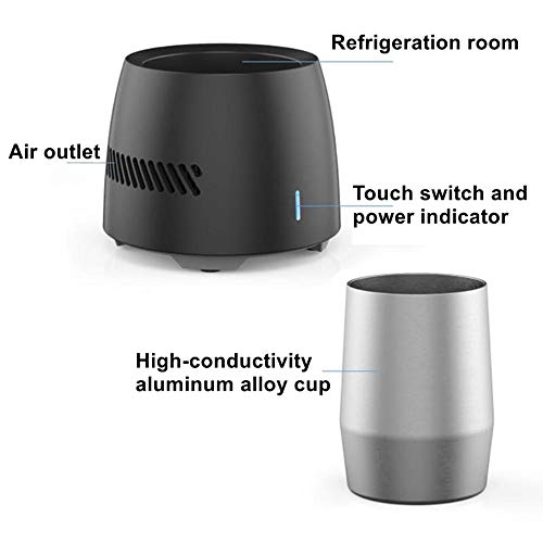 USAMYNA Máquina enfriadora de Bebidas Creativas para el Verano Máquina de Bebidas frías rápido Bajar la Temperatura Copa de enfriamiento Coche Hogar de Doble Uso (Negro)