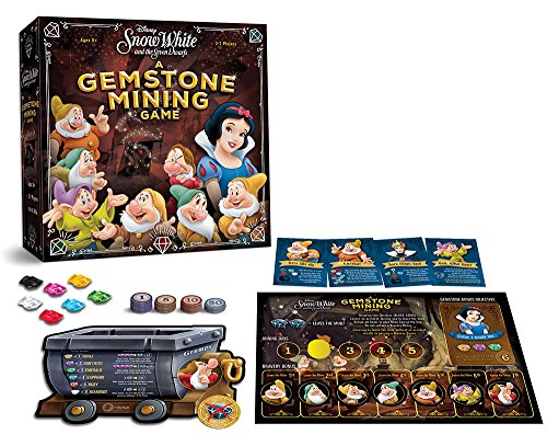 USAopoly- Snow White Disney Blancanieves y los Siete Enanos: un Juego de minería de Piedras Preciosas, Multicolor (USOQZ004494)