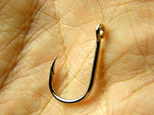 Uteruik - Anzuelos de pesca pequeños, 500 piezas, para pesca en agua dulce, color negro