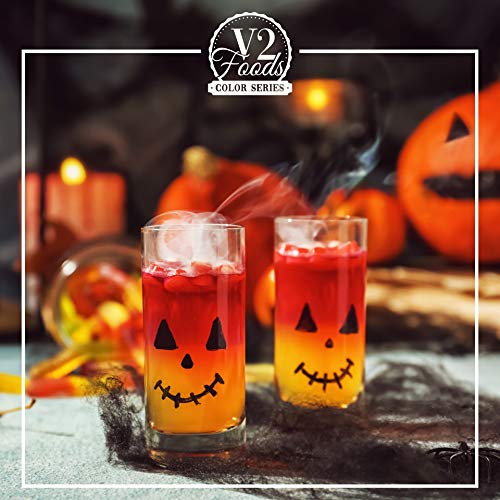 V2 Colorante alimentario de vaina extremadamente concentrado, líquido para colorear bebidas, masas, coberturas y todos los demás productos alimenticios Set Halloween