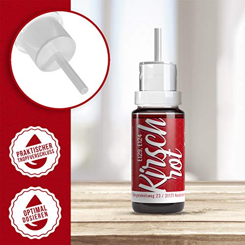 V2 Vape Colorante alimentario de vaina extremadamente concentrado, líquido para colorear bebidas, masas, coberturas y todos los demás productos alimenticios Rojo cereza
