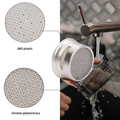 VABNEER 5 piezas Filtro grifo de accesorios de grifo Difusor Filtro grifo de ahorro de agua con junta Para cocina y baño