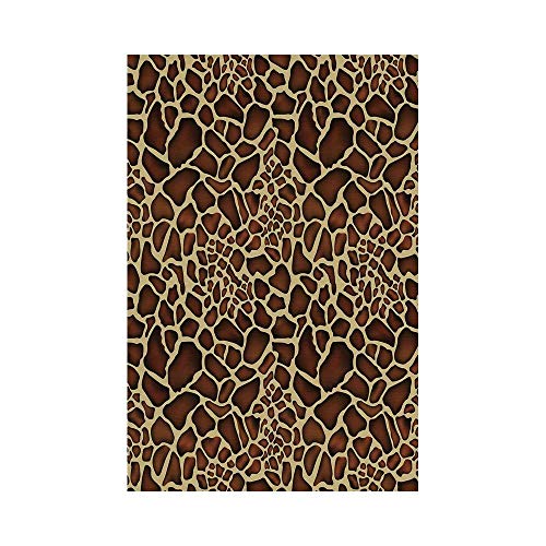 VAICR Bandera, Zambia Giraffe Skin Pattern Wildlife Symbolic Zoo Hippie Style Artful Picture Redwood Light Yellowor co Decorative Garden Flag for Outdoor Lawn and Garden Home