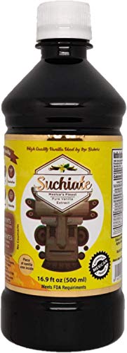 Vainilla pura Suchiate (medio litro) 16 oz | Vainilla Mexicana para hornear y postres | Hecho con Vainilla Real | Vainilla Mexicana