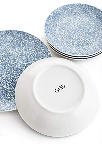 Vajilla completa moderna de porcelana para 6 personas (18 piezas)|Platos llanos, Platos hondos, Platos postre