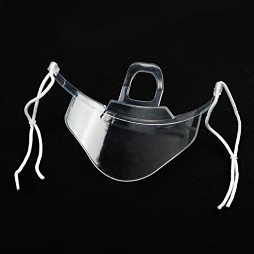 VALICLUD Face Cover Mouth Shield Máscara Transparente para Servicio de Alimentos Restaurante Food Truck Hotel Beauty Salon 10Pcs