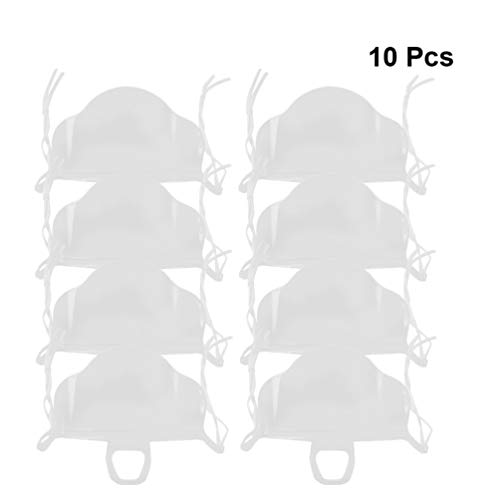 VALICLUD Face Cover Mouth Shield Máscara Transparente para Servicio de Alimentos Restaurante Food Truck Hotel Beauty Salon 10Pcs