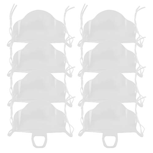 VALICLUD Face Cover Mouth Shield Máscara Transparente para Servicio de Alimentos Restaurante Food Truck Hotel Beauty Salon 10Pcs