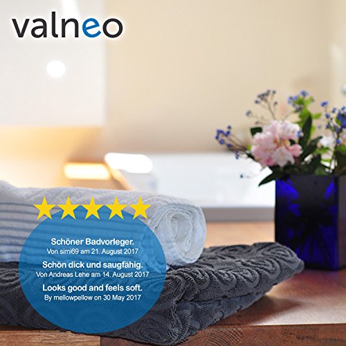 valneo Alfombra de baño en Antracita Gris tamaño: 50 x 70cm 650 g/m² Alfombra de baño Alfombrilla de baño