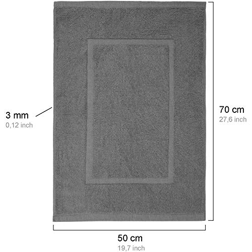 valneo Alfombra de baño en Antracita Gris tamaño: 50 x 70cm 650 g/m² Alfombra de baño Alfombrilla de baño
