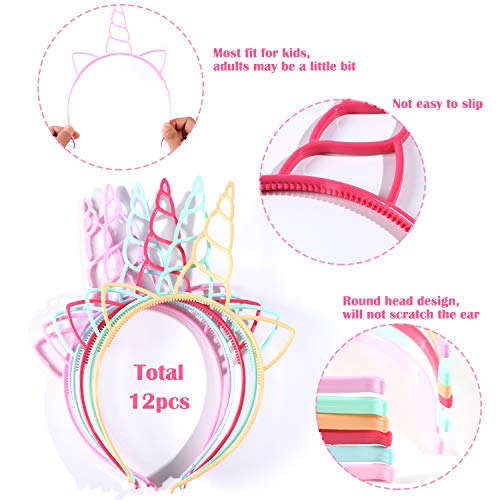 vamei Diadema de Unicornio Niña Disfraz de Unicornio para Niñas Decoracion Diadema de Unicornio para Cumpleaños Halloween Navidad