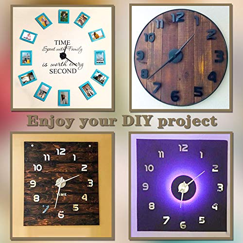 VANGOLD Mute DIY Reloj de Pared sin Marco Espejo Grande 3D Sticker-2 años de garantía (Negro)