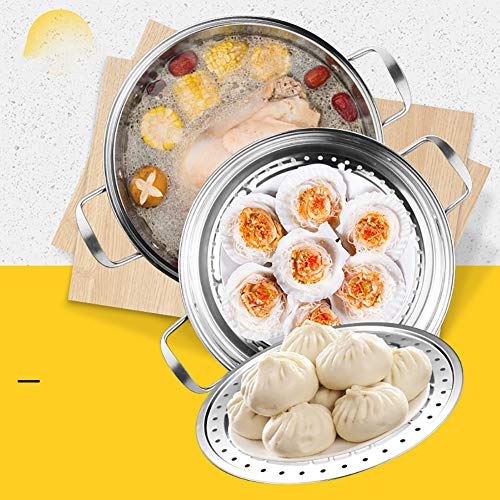 Vapor de 3 niveles Sartén de vapor Conjunto de vapor de acero inoxidable Olla común Mantener frescos Manijas Olla Olla Olla a presión Olla de inducción Tapa de vidrio Tapa Olla de cocción Olla ar