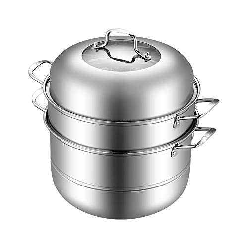 Vapor de 3 niveles Sartén de vapor Conjunto de vapor de acero inoxidable Olla común Mantener frescos Manijas Olla Olla Olla a presión Olla de inducción Tapa de vidrio Tapa Olla de cocción Olla ar