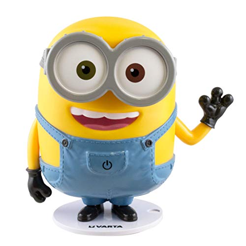Varta LED Minions Luz de Noche con 3 Pilas AA Incluidas, Amarillo, 2 x 5 mm, 71 lúmenes [Clase de eficiencia energética A+]