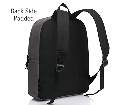 VASCHY Mochilas Escolares,Mochila Hombre Mujer Livianas Casual Resistente Al Agua Mochila Vintage 20 litros para Universidad Gris