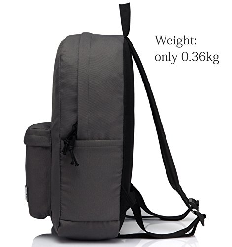 VASCHY Mochilas Escolares,Mochila Hombre Mujer Livianas Casual Resistente Al Agua Mochila Vintage 20 litros para Universidad Gris