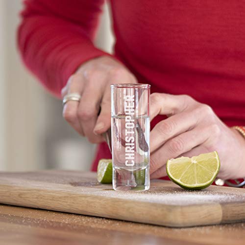 Vaso de chupito de tequila con nombre personalizado para regalo de cumpleaños 18, 21, 2 oz, 6 cl