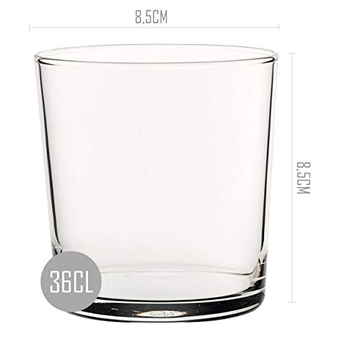 Vaso de Pinta 36cl, Corte Caliente, 6 uds. Vajilla Elegante y Moderna Set de 6 - Hogar y Más