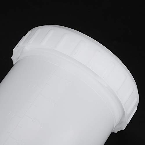 Vaso de pintura de plástico de gran capacidad con conector de rosca, sistema de pintura práctico duradero de 600 ml, para pintar proyectos de manualidades y manualidades en el hogar