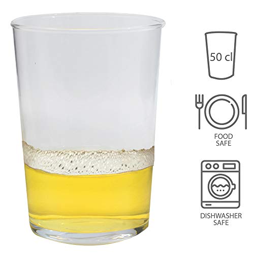 Vaso de Sidra 50cl, Corte Caliente, 6 uds. Vajilla Elegante y Moderna Set de 6 - Hogar y Más