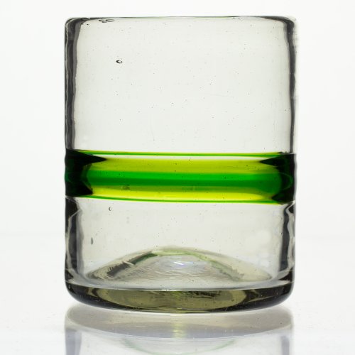 Vaso Tumbler Artesanal – Vidrio Reciclado – Verde Mezclado - Juego de 2