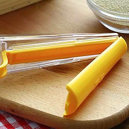 Vasos de medición para hornear para levadura de pan y líquidos, levadura seca de plástico Vaso de medición especial con clip de sellado para cocina casera - 5.3 pulgadas