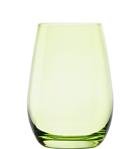 Vasos Elements de Stölzle Lausitz, Verde, 465 ml, Juego de 6 Unidades, compatibles con lavavajillas, Vasos de Colores