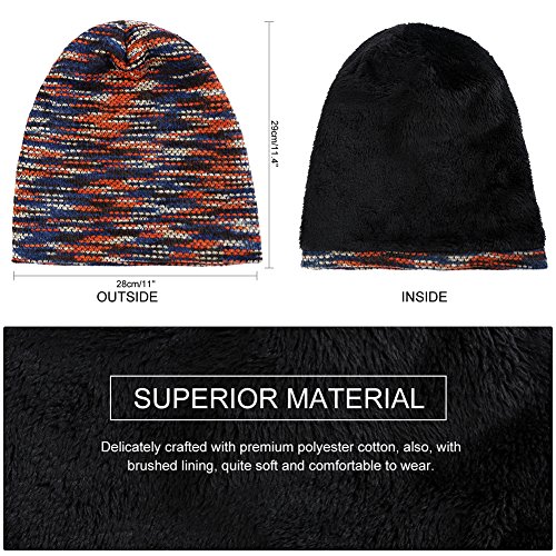 VBIGER Gorro de Punto Invierno Caliente Tejido Unisex