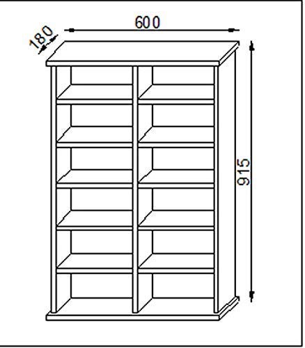 VCM Ronul-Torre para CD/DVD, para 300 CDs, sin Puerta de Cristal, Color Vetas de Nogal
