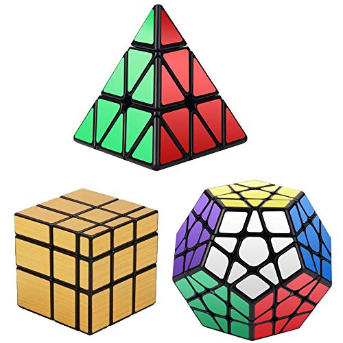 Vdealen - Juego de 3 x 3 x 3 x 3 x 3 x 3 x 3 x 3 x 3 cm, Espejo Dorado, puzle de Cubo, Color Plateado