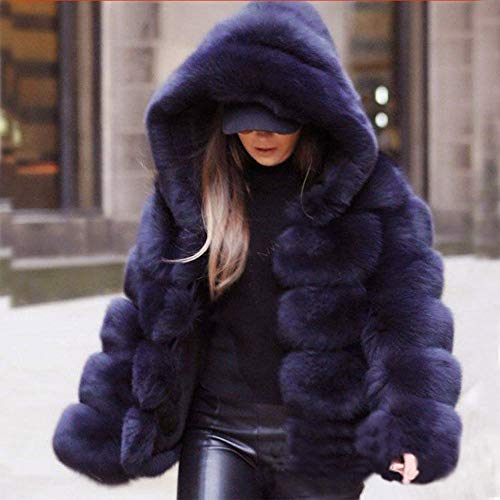 Vectry Rebajas Mujer Abrigo De Peluche Sintético Sudadera con Capucha Sudadera De Color Liso Chaqueta con Capucha Abrigo De Invierno Ropa De Abrigo De Mujer