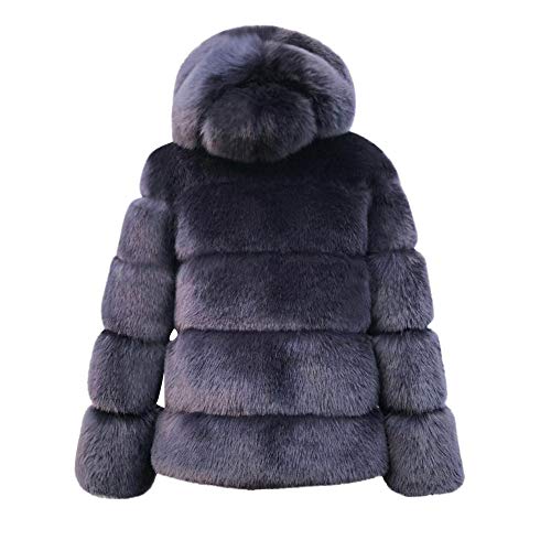 Vectry Rebajas Mujer Abrigo De Peluche Sintético Sudadera con Capucha Sudadera De Color Liso Chaqueta con Capucha Abrigo De Invierno Ropa De Abrigo De Mujer