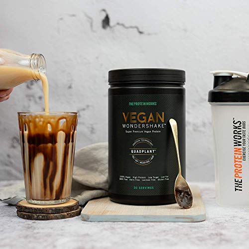 Vegan Wondershake Proteico | 100% Vegano, Combinación De Proteínas QuadPlant™, Batido En Polvo Libre De OGM | THE PROTEIN WORKS, Plátano Suave, 750g