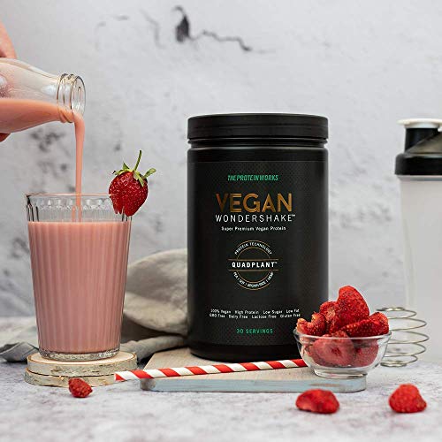 Vegan Wondershake Proteico | 100% Vegano, Combinación De Proteínas QuadPlant™, Batido En Polvo Libre De OGM | THE PROTEIN WORKS, Plátano Suave, 750g
