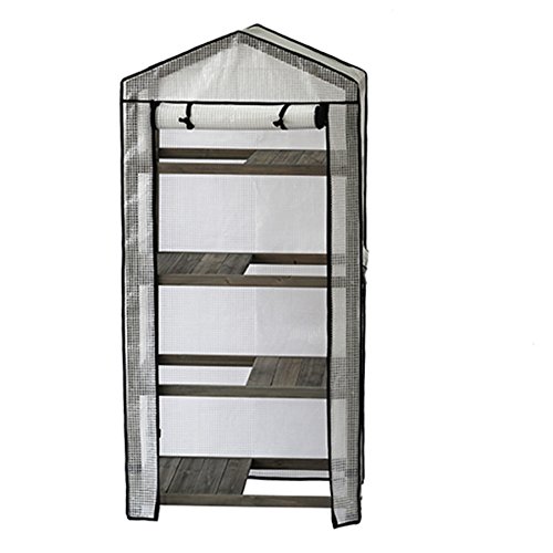 VegTrug - Funda de Madera para Invernadero y Cubierta de Polietileno, Color Gris