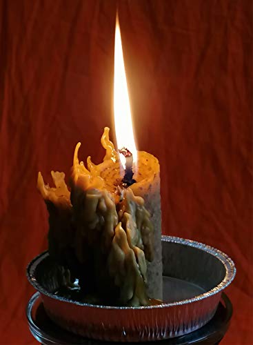 Velas ABRECAMINOS, Suerte desatrancadera, velón ritualizado. Vela Natural, Ritual para protección - Cera de Abeja 100% con Plantas