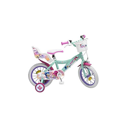 Vélo 14' Shimmer & Shine - Fille - Rose / Vert d'Eau