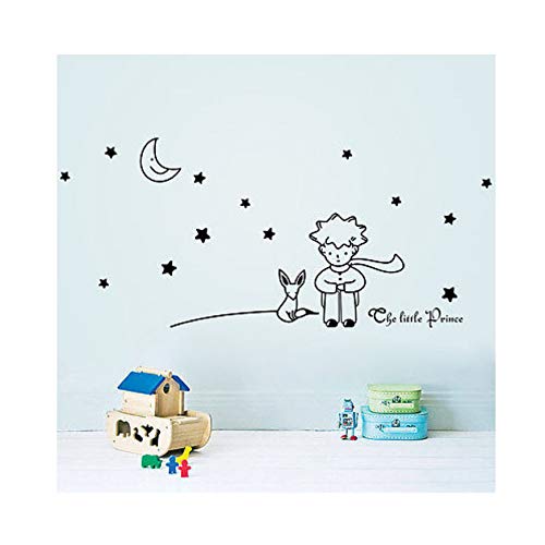 Venta caliente El Principito de la Luna Estrellas Etiqueta de La Pared Arte Vinilo Bebé Niños Dormitorio Decoración Tatuajes de Pared Cita Tatuajes de Bebé Nursery Decor