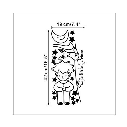Venta caliente El Principito de la Luna Estrellas Etiqueta de La Pared Arte Vinilo Bebé Niños Dormitorio Decoración Tatuajes de Pared Cita Tatuajes de Bebé Nursery Decor