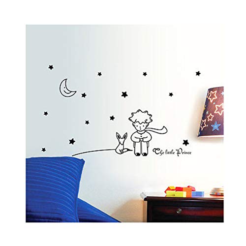 Venta caliente El Principito de la Luna Estrellas Etiqueta de La Pared Arte Vinilo Bebé Niños Dormitorio Decoración Tatuajes de Pared Cita Tatuajes de Bebé Nursery Decor
