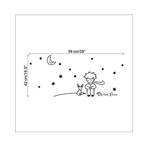 Venta caliente El Principito de la Luna Estrellas Etiqueta de La Pared Arte Vinilo Bebé Niños Dormitorio Decoración Tatuajes de Pared Cita Tatuajes de Bebé Nursery Decor